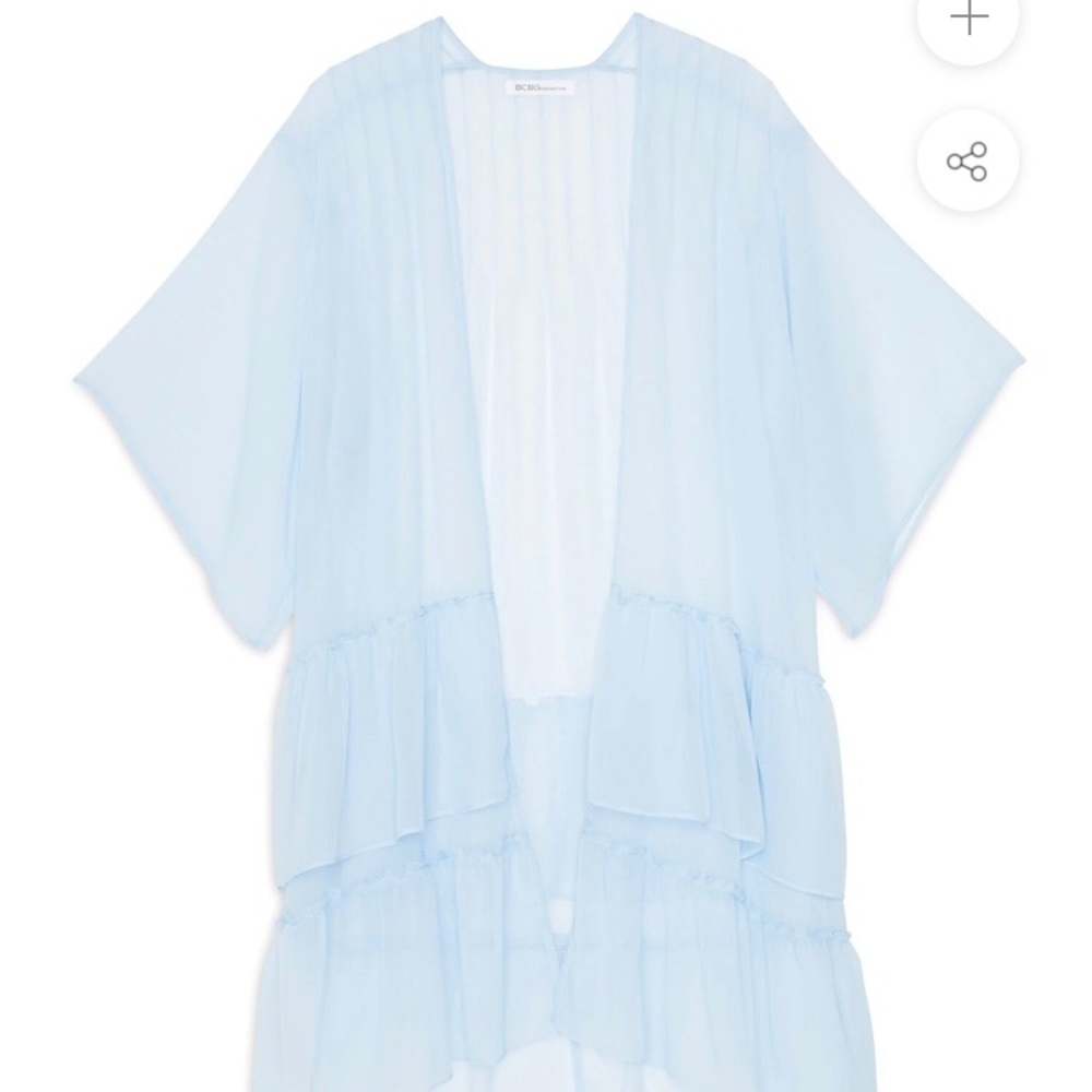 BCBGENERATION RUFFLE KIMONO ROBE - Picture 6 of 9